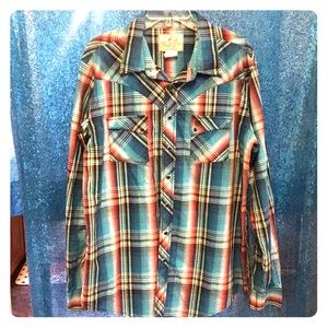 Wrangler Pearl Snap XL TALL